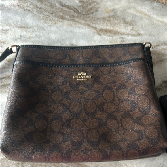 Coach Handbags - Coach Brown Signature Crossbody Bag